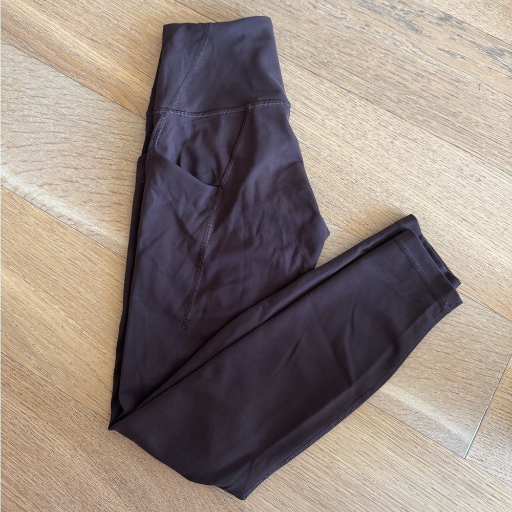 Lululemon Wunder Train Pocket High rise Leggings in Espresso 25”